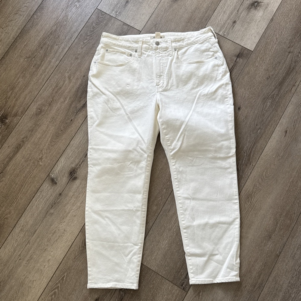 New Madewell Plus Size Curvy Perfect Vintage Jean Tile White / Cream 16W NWT